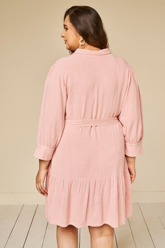 Pink Solid Straight Dress, Pink, image 10